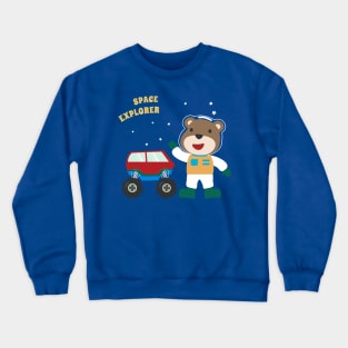 Cute bear astronaut. Crewneck Sweatshirt